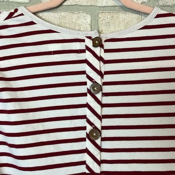 DV Dolce Vita striped shirt mini dress with suede pocket size M - Picture 6 of 8